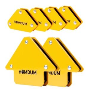 Homdum 6pc Multi Angle magnetic welding holder clamps set with 2 pc x 3 inch arrow type square and 4pc x Mini arrow square strong magnet pull for accurate alignment in fabrication works Only At 549 Rupees