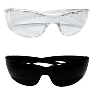 Welding Safety Goggles Combo Black & White/Safety Glass Combo - Set of 2 Only 215