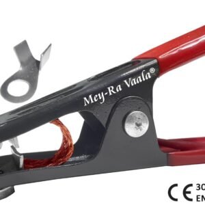 Earthing Clamp 400 Amp Heavy-Duty Powder Coated Steel Crocodile Earth Clamp with Cable Clamping Clip & Insulation Rubber Sleeves